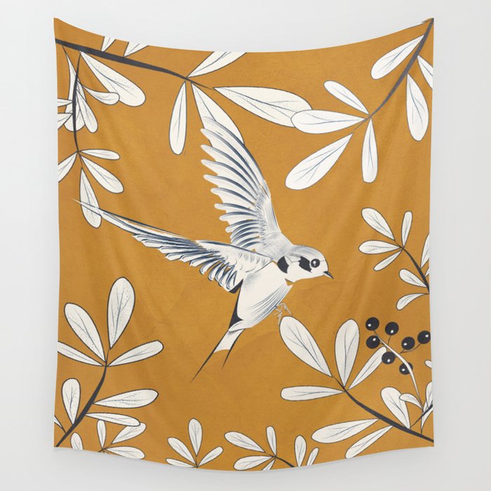 Swallow 01 Wall Tapestry Gallery Image 4