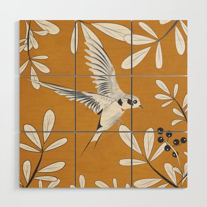 Swallow 01 Wood Wall Art Gallery Image 1