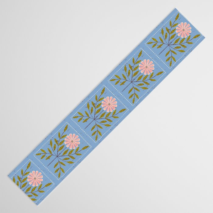 Blue Daisy Tile Table Runner Gallery Image 3