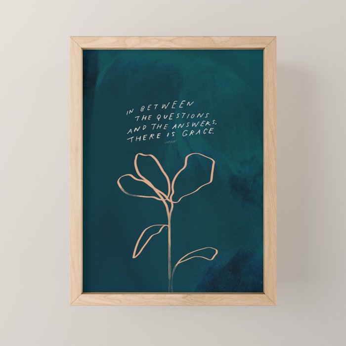 "In Between The Questions And The Answers, There Is Grace." Mini Art Print Gallery Image 1