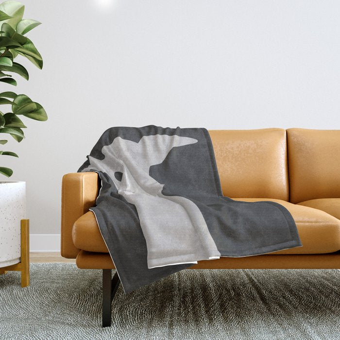 Cute Greyhound, Italian Greyhound or Whippet Cartoon Dog Throw Blanket Gallery Image 1