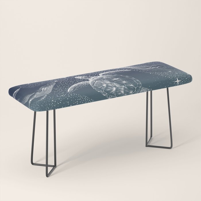Cosmic Ocean  COLOR GRAD -  turquoise Bench Gallery Image 1