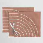 Minimal Arch LI Coral Red Modern Geometric Lines Placemat Gallery Image 1