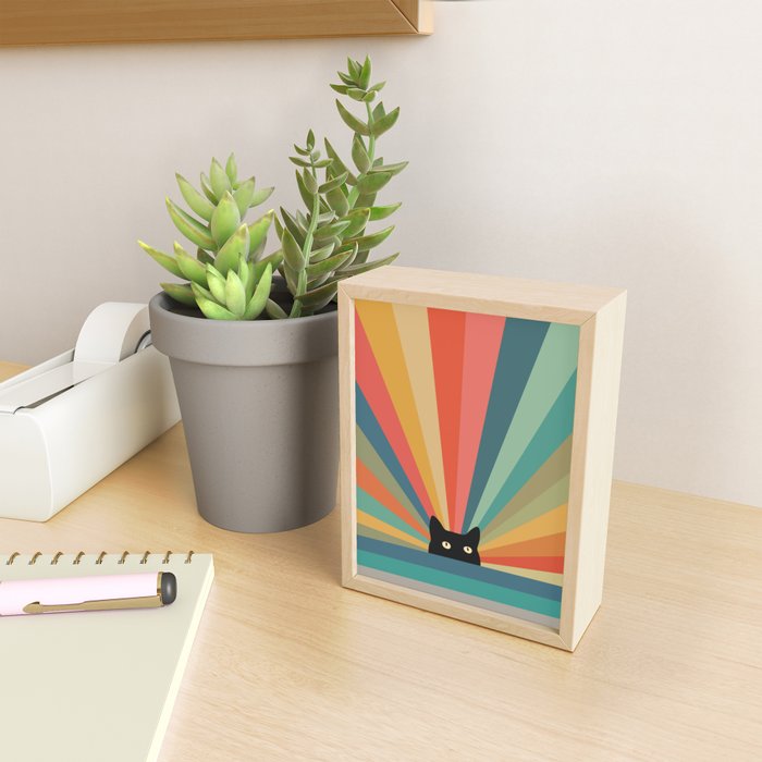 Cat Landscape 165C Mini Art Print Gallery Image 2