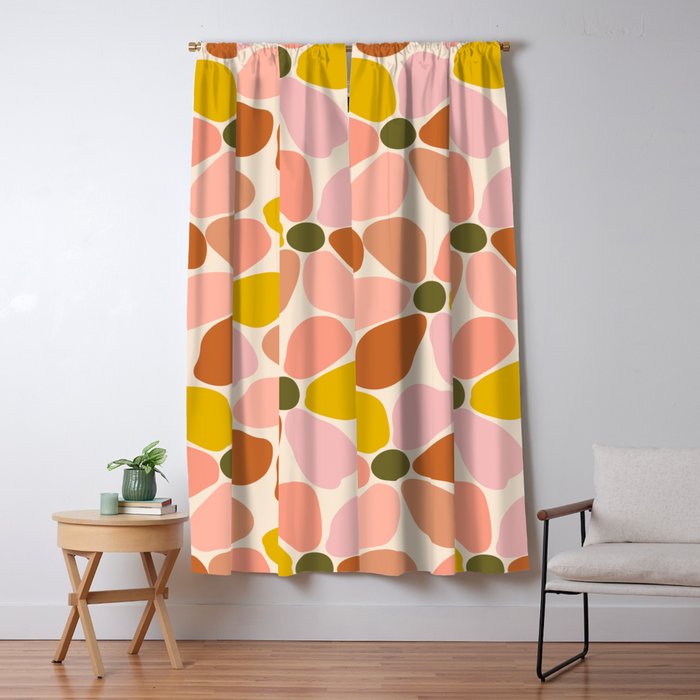 Vintage Colors - Retro Flower Window Curtain Gallery Image 5