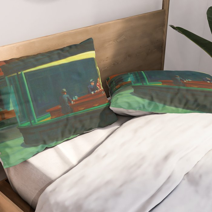  Edward Hopper - Night Hawks Pillow Sham Gallery Image 2