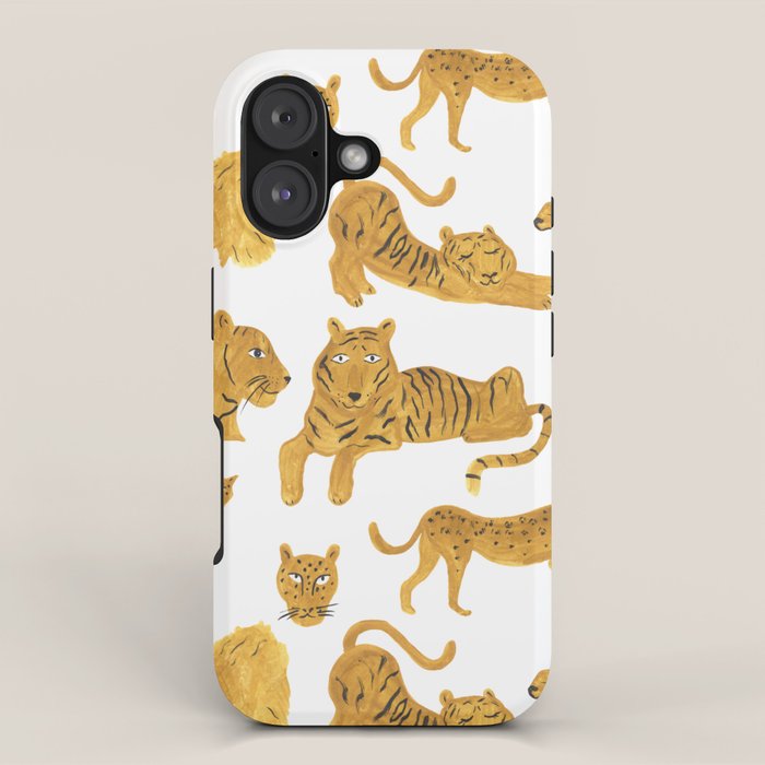 Tiger Lion Cheetah pattern  iPhone Case Gallery Image 1