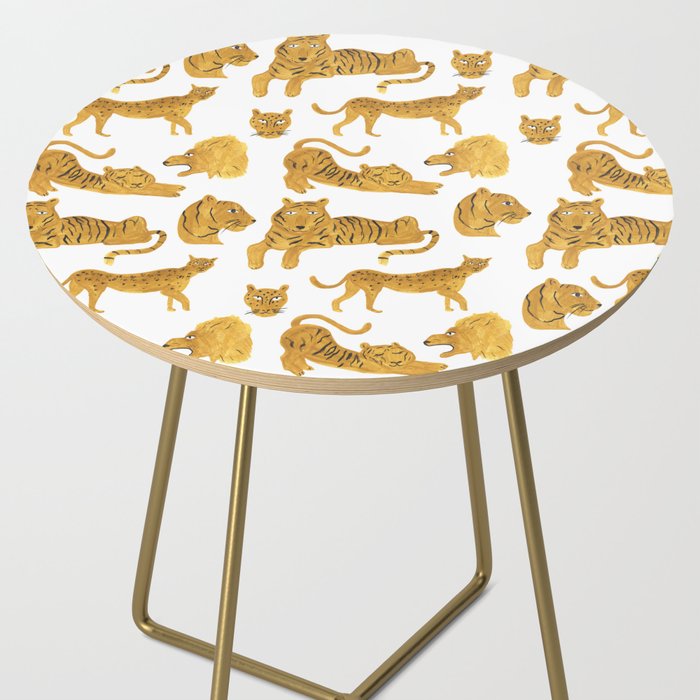 Tiger Lion Cheetah pattern  Side Table Gallery Image 2