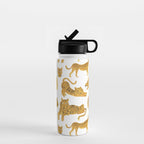 Tiger Lion Cheetah pattern  Water Bottle Gallery Image 1