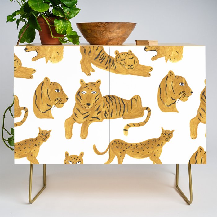 Tiger Lion Cheetah pattern  Credenza Gallery Image 1