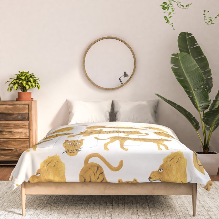 Tiger Lion Cheetah pattern  Comforter Gallery Image 3