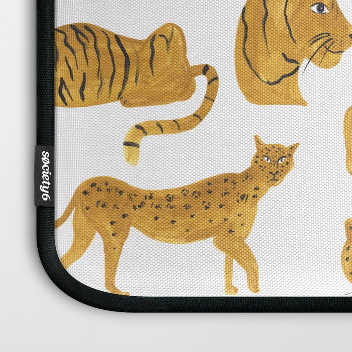 Tiger Lion Cheetah pattern  Laptop Sleeve Gallery Image 3