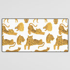 Tiger Lion Cheetah pattern  Desk Mat Gallery Image 3