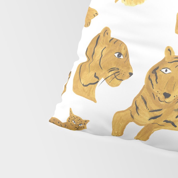 Tiger Lion Cheetah pattern  Pillow Sham Gallery Image 4