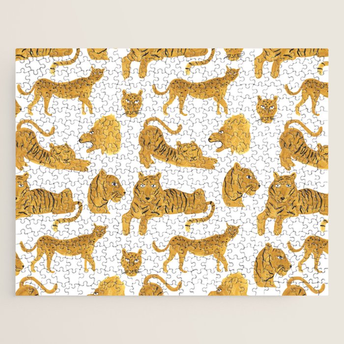Tiger Lion Cheetah pattern  Jigsaw Puzzle Gallery Image 1
