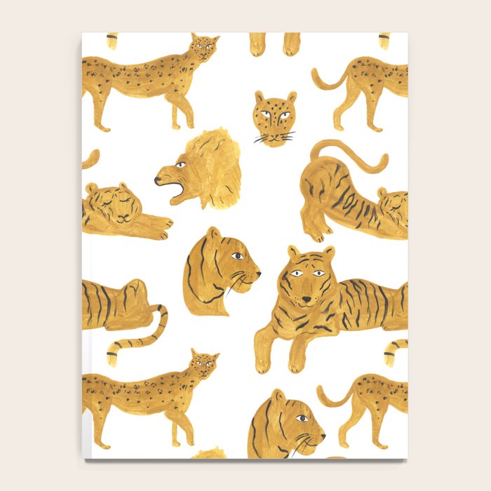 Tiger Lion Cheetah pattern  Notebook Gallery Image 4