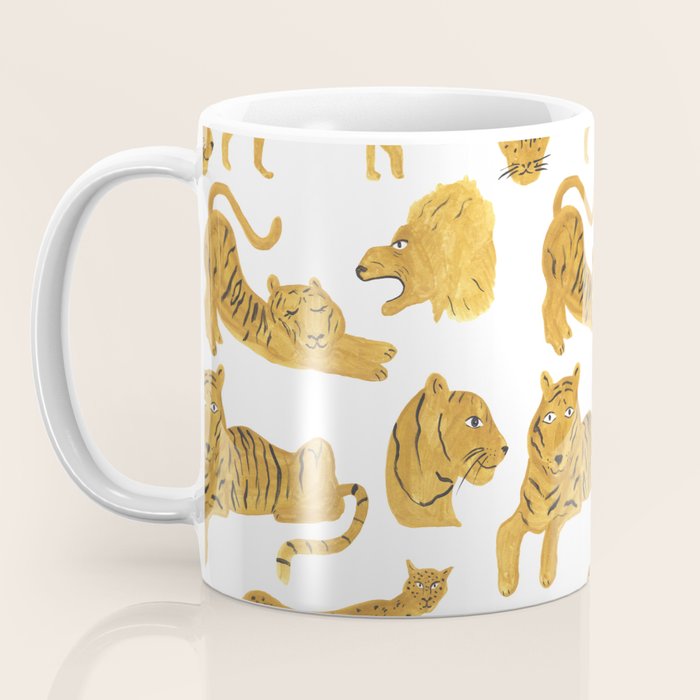 Tiger Lion Cheetah pattern  Coffee Mug Gallery Image 3