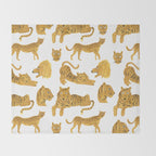Tiger Lion Cheetah pattern  Throw Blanket Gallery Image 2