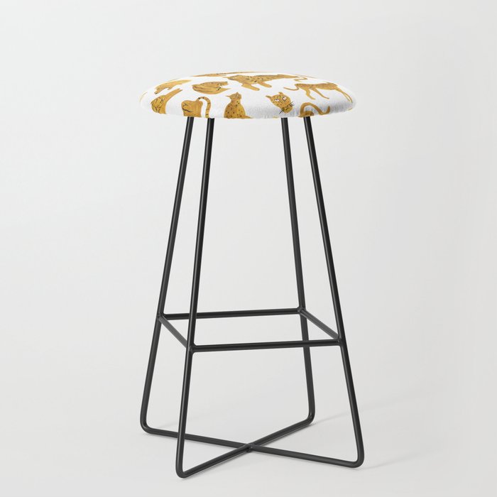 Tiger Lion Cheetah pattern  Stool Gallery Image 1