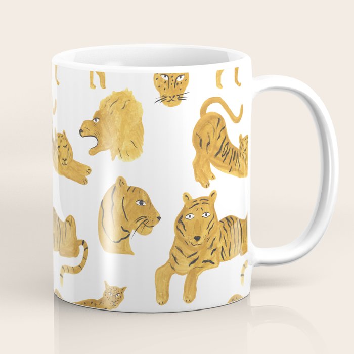 Tiger Lion Cheetah pattern  Coffee Mug Gallery Image 1