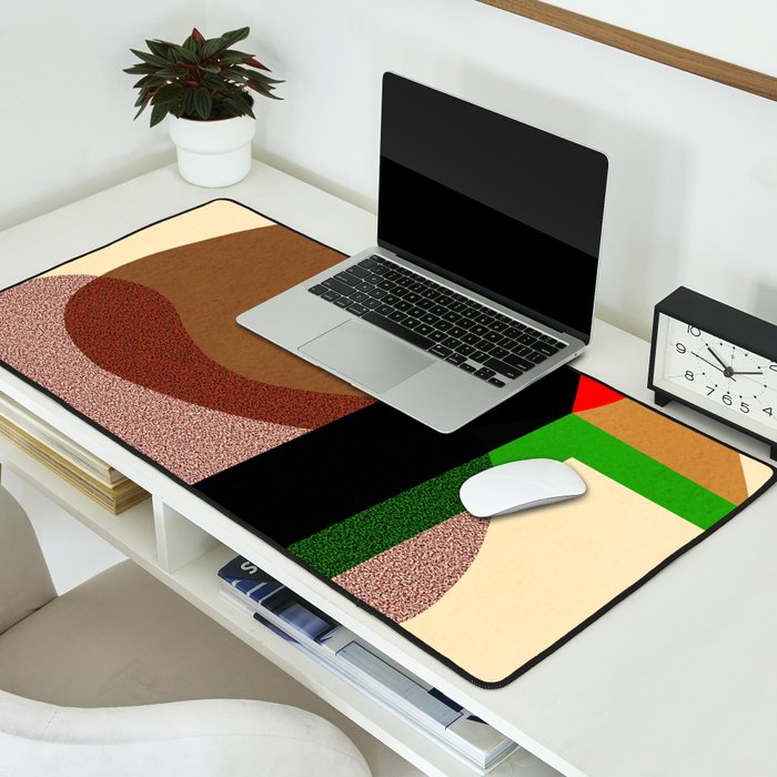 Colorful abstract shapes 01 Desk Mat Gallery Image 2