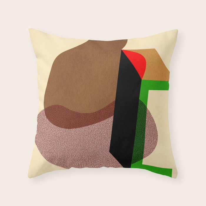 Colorful abstract shapes 01 Throw Pillow Gallery Image 6