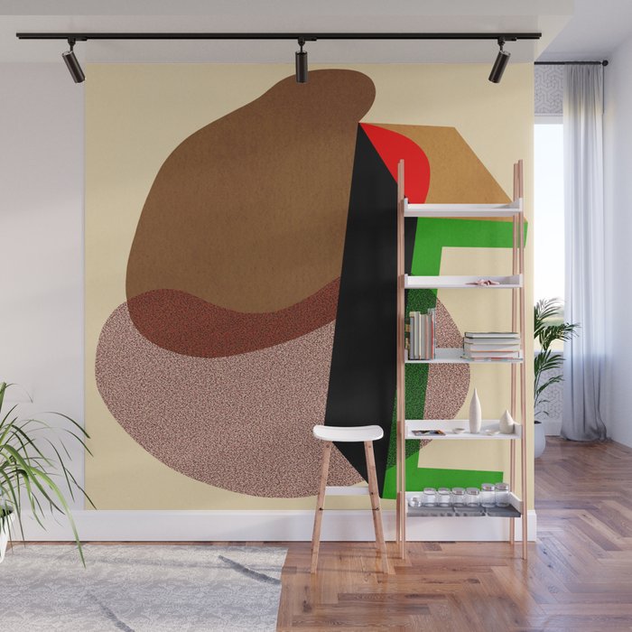 Colorful abstract shapes 01 Wall Mural Gallery Image 1