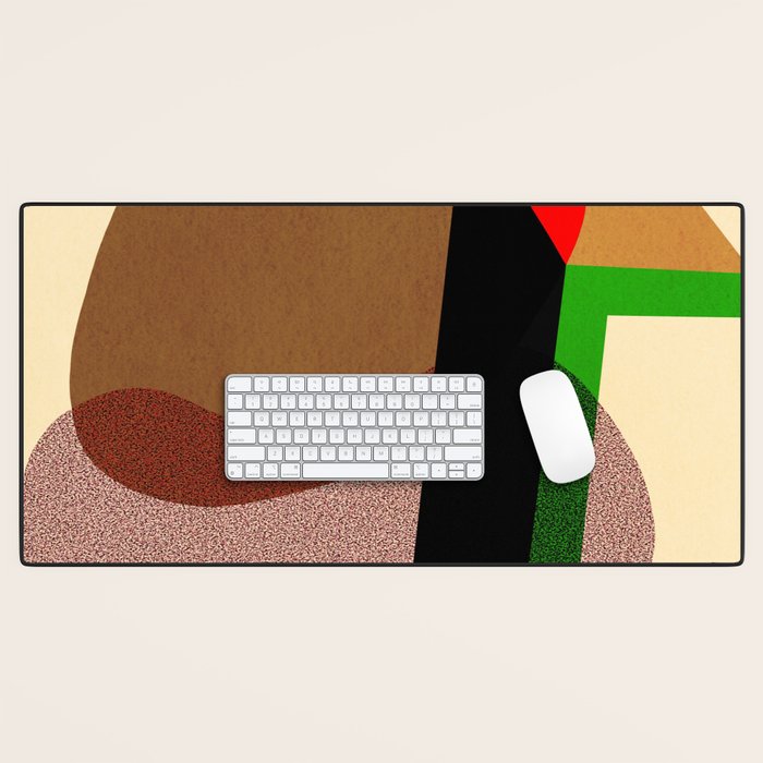 Colorful abstract shapes 01 Desk Mat Gallery Image 1