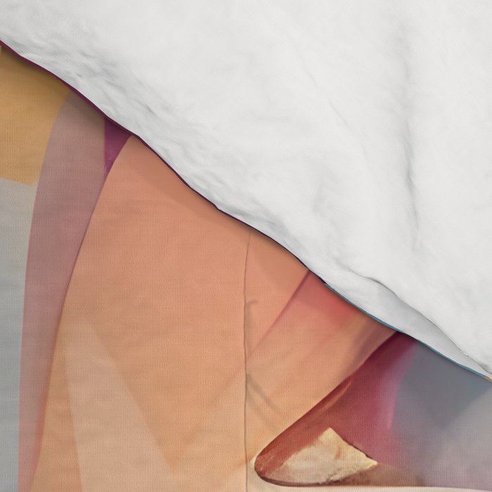 Face, Abstract Human Geometric Eclectic, Expressions Eyes Lips People, Bohemian Pop of Color Maximalism Comforter Gallery Image 4