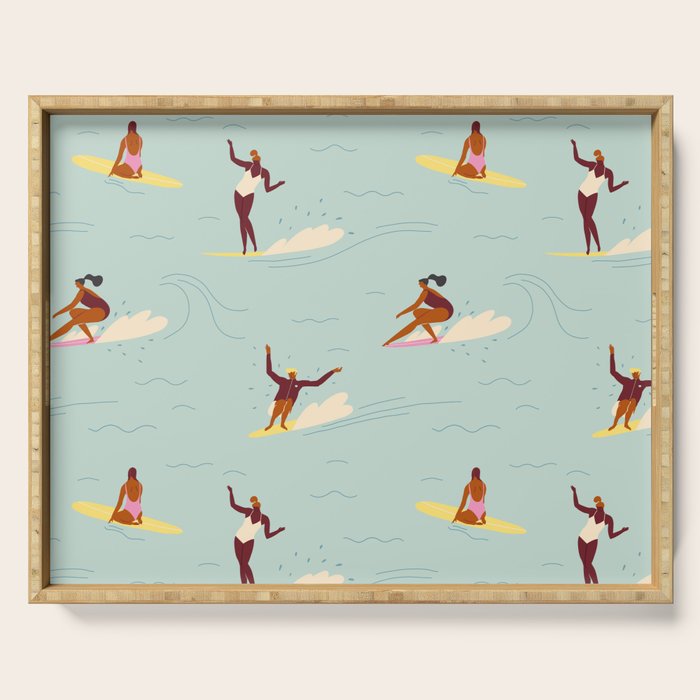 Waikiki beach Serving Tray Gallery Image 1