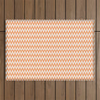 Retro Outdoor Party Orange Outdoor Rug Gallery Image 1