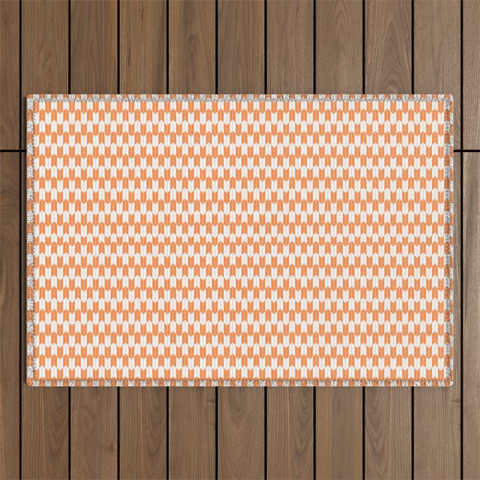 Retro Outdoor Party Orange Outdoor Rug Gallery Image 1