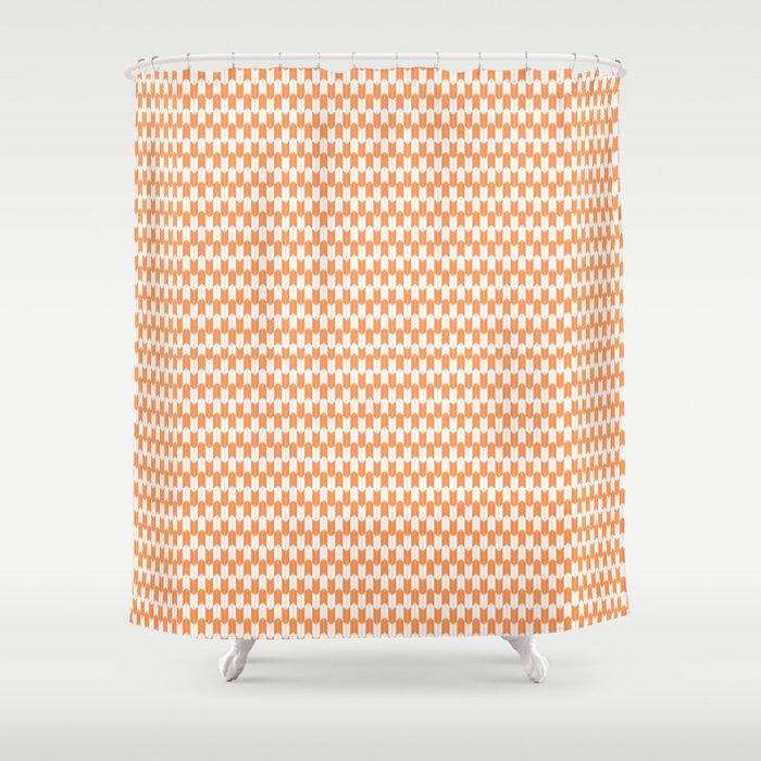 Retro Outdoor Party Orange Shower Curtain Gallery Image 1