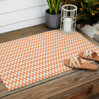 Retro Outdoor Party Orange Outdoor Rug Gallery Image 2