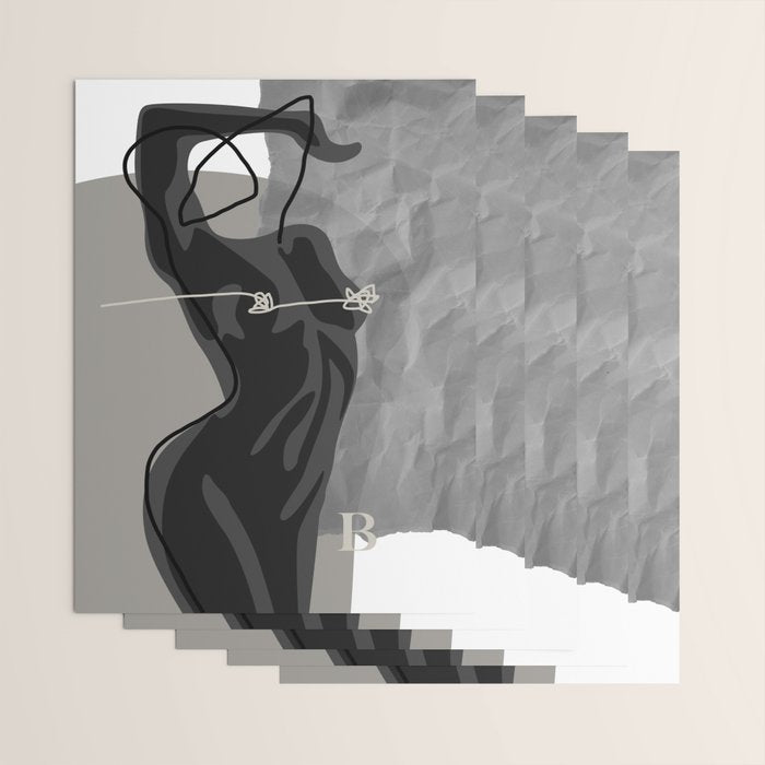 Nude In Shadow Wrapping Paper Gallery Image 3