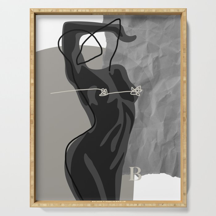 Nude In Shadow Serving Tray Gallery Image 1