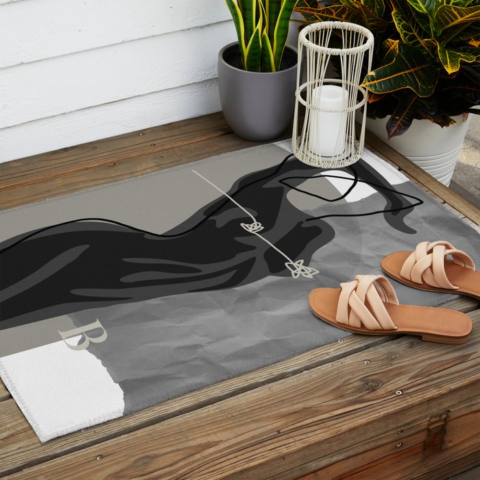 Nude In Shadow Outdoor Rug Gallery Image 2