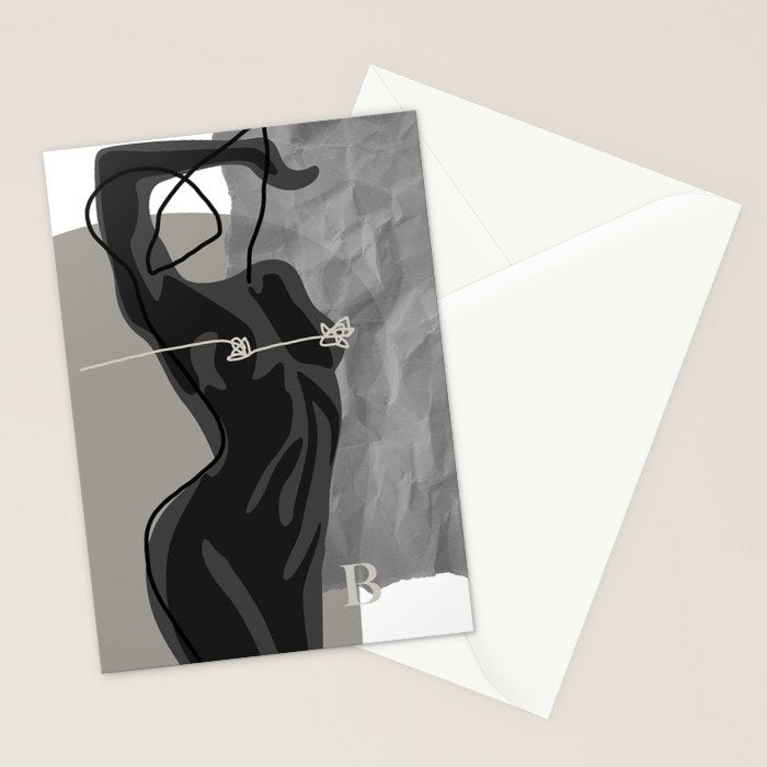Nude In Shadow Stationery Card Gallery Image 2