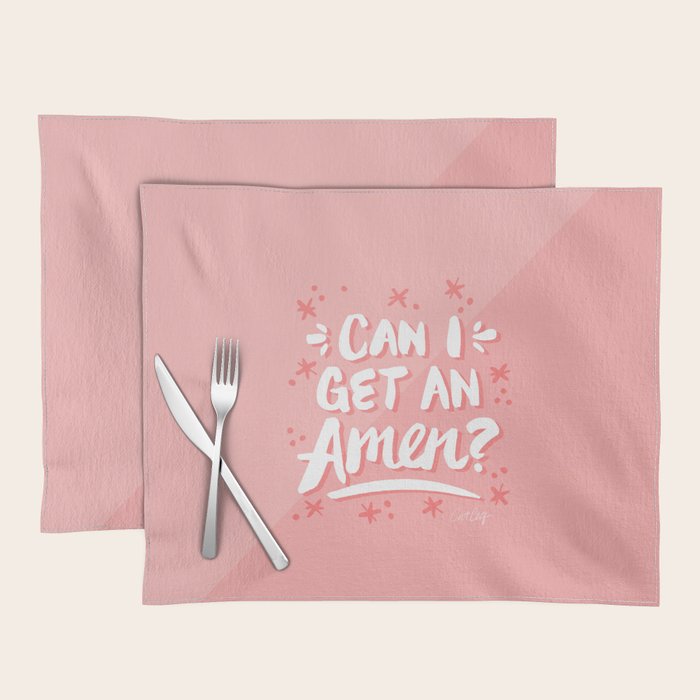 Can I Get An Amen? - Blush Pink Palette Placemat Gallery Image 1