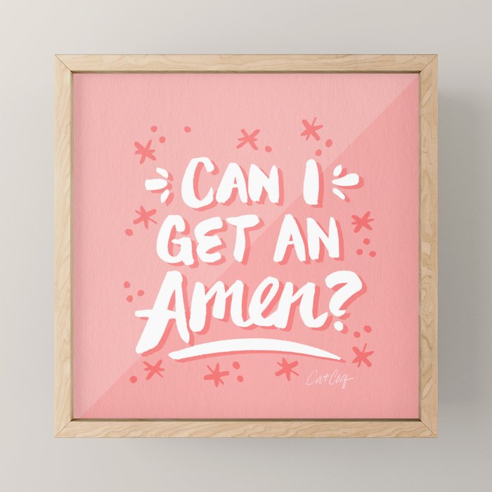 Can I Get An Amen? - Blush Pink Palette Mini Art Print Gallery Image 1