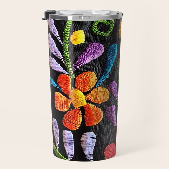 Mexican Flowers Travel Mug Gallery Image 3