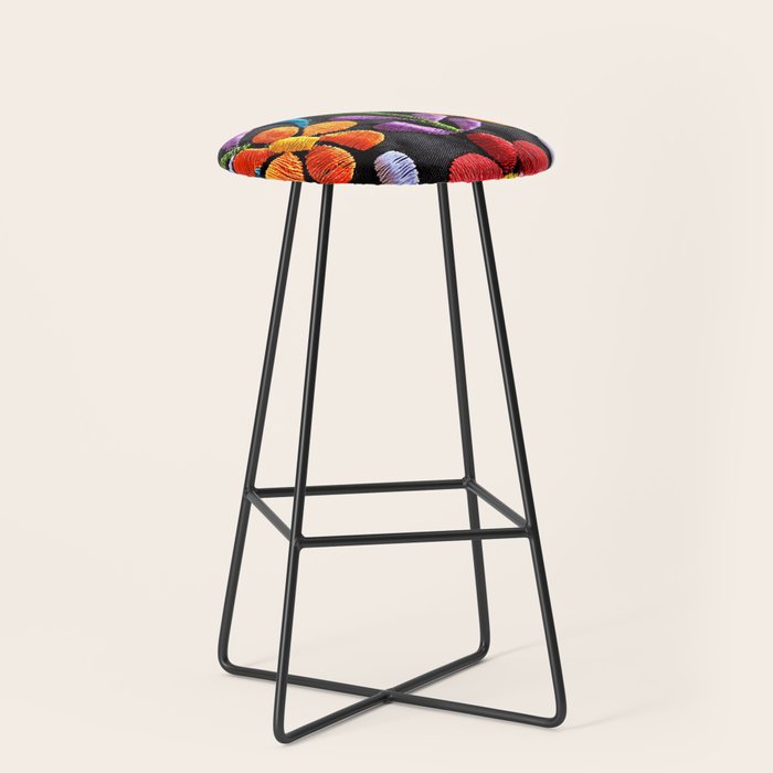 Mexican Flowers Stool Gallery Image 1