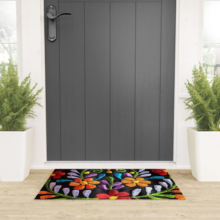 Mexican Flowers Welcome Mat Gallery Image 3