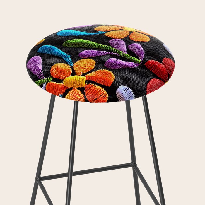 Mexican Flowers Stool Gallery Image 2