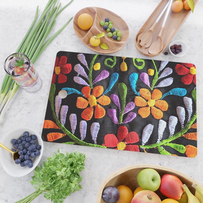Mexican Flowers Cutting Board Gallery Image 2