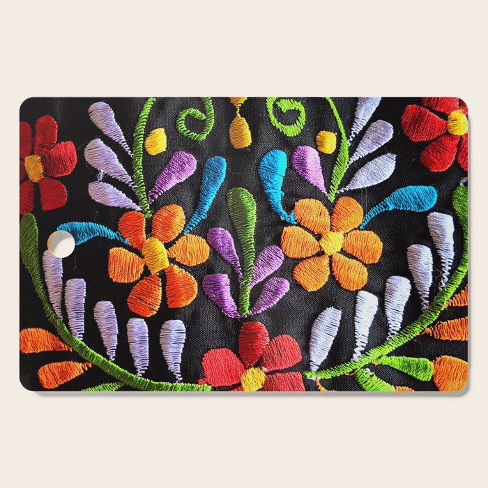 Mexican Flowers Cutting Board Gallery Image 1