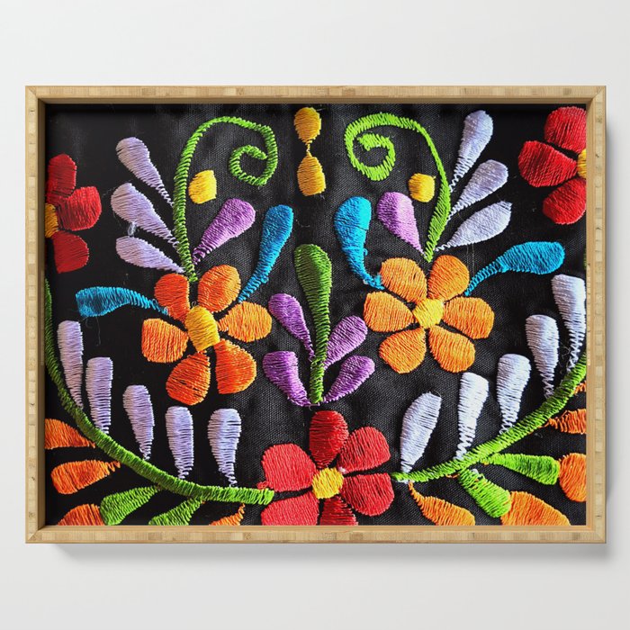 Mexican Flowers Serving Tray Gallery Image 1