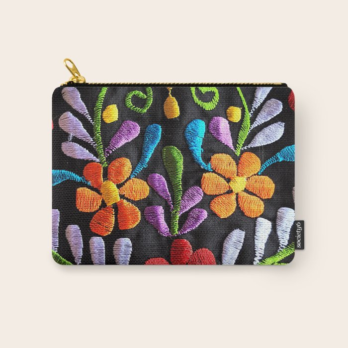 Mexican Flowers Carry All Pouch Gallery Image 1