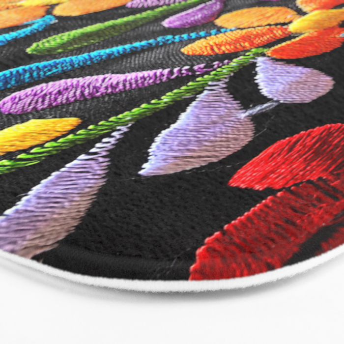 Mexican Flowers Bath Mat Gallery Image 3