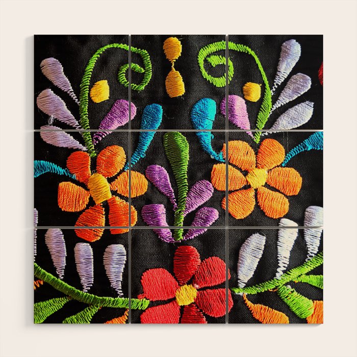 Mexican Flowers Wood Wall Art Gallery Image 1